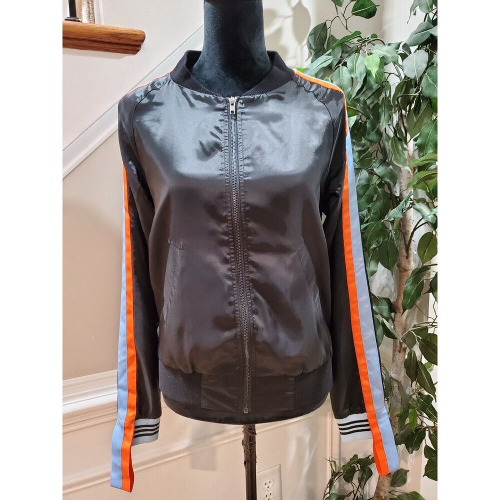 BSBW Women's Black Polyester Long Sleeve Full Zip Front Casual Jacket Size Small